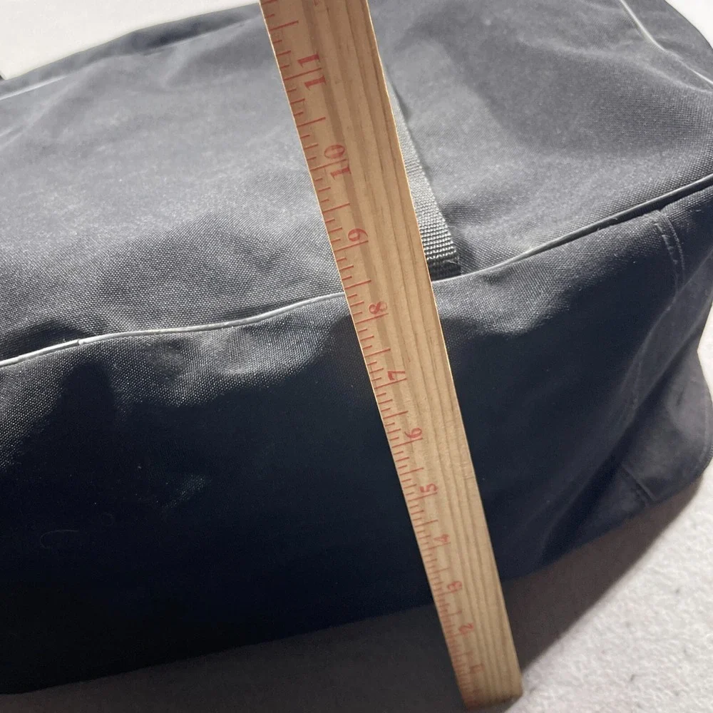 Harley Davidson Black Canvas Duffel Bag Travel Luggage Logo Patch 22 Inch